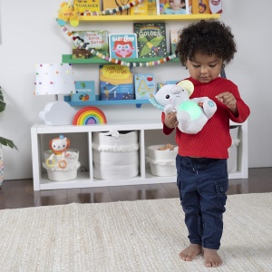 Plus cu Elefant Bright Starts Hug-a-Bye Baby, Multicolor, cu Muzica si Lumini - Img 9