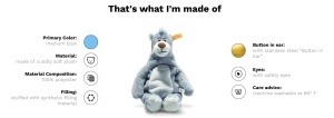 Plush Balu Steiff 31 cm, Bursuc din Dschungelbuch, Jucarie moale si spalabila - Img 3