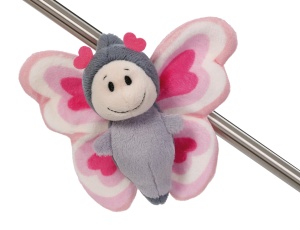 Plush cu Magnet NICI Love Schmetterling 10cm - roz, jucarie din plus