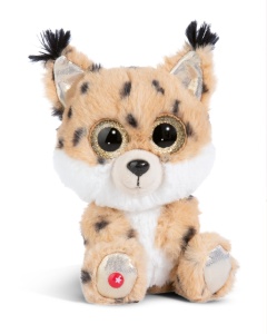Plush Luchs Lenzo 15cm NICI - Jucarie de plus cu ochi stralucitori si detalii aurii