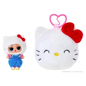 Plush reversibil L.O.L. Surprise Loves Hello Kitty cu 5 surprize si breloc - Img 2