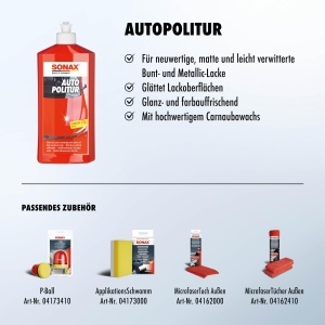 Politura auto SONAX 500 ml pentru lacuri colorate si metalizate - Img 3