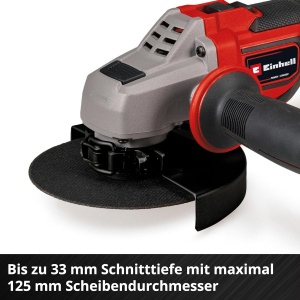Polizor unghiular profesional cu acumulator Einhell TP-AG 18/125 CE Q Li Power X-Change (18 V, 900 W, O 125 mm, adancime de taiere 33 mm, fara perii, electronica constanta, fara disc de taiere, fara baterie) - Img 8
