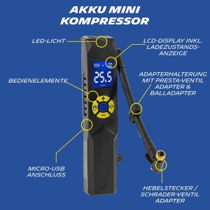 Pompa de aer portabila MICHELIN Mini Kompressor 10 Bar Digitala LED 2500 mAh - Img 3