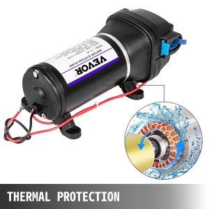 Pompa de apa VEVOR FL-40 12V 17Lmin cu protectie termica si design compact - Img 5