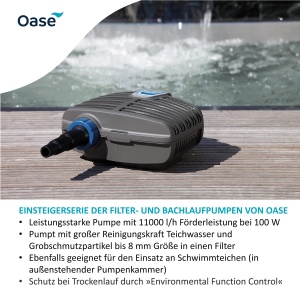 Pompa de filtrare OASE AquaMax Eco 11500, 11000 lh, 100W, neagra - Img 2