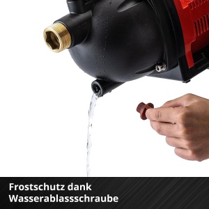 Pompa de gradina fara fir Einhell AQUINNA 36/30 Power X-Change (2 x 18V, intrerupator ECO in 2 trepte, umplere cu apa si dop de scurgere, protectie termica, maner de transport, fara baterii si incarcator) - Img 7