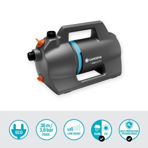 Pompa de gradina Gardena 4100 Silent Set, 4100 lh, 550 W, 20 m furtun - Img 2