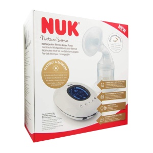 Pompa electrica de san NUK Nature Sense, 150 ml, cu acumulator, LCD si functie memory - Img 1