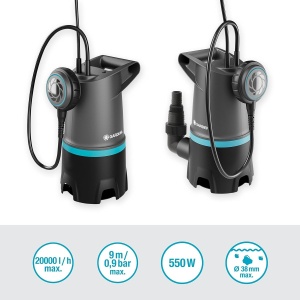 Pompa submersibila pentru ape uzate GARDENA 20000 BASIC, 20000 lh, cu sistem de flotare - Img 2