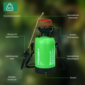 Pompita de stropit HYCHIKA 5L, duza ajustabila, design ergonomic - Img 8
