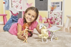 Ponei Simba 109480093 - Einhorn Onchao cu aripi mobile, accesorii si perie, roz - Img 6
