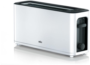 Prajitor de paine Braun HT3100WH, 1 fanta, 7 niveluri rumenire, 1000 W, Alb - Img 1