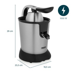 Presa de citrice Princess 1000W, 2 conuri, filtru ajustabil, inox - Img 3