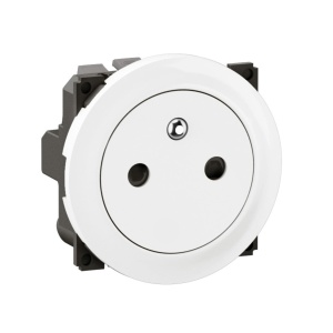 Priza electrica Legrand Celiane, alba, cu suport retractabil, instalare usoara - Img 2