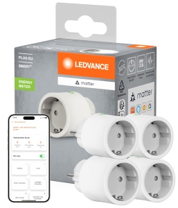 Priza Inteligenta LEDVANCE SMART Indoor, 2300W, WiFi, Alb, 4-Pack