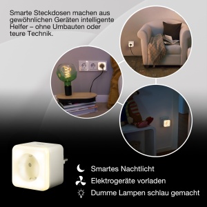 Priza Inteligenta OSRAM SMART cu Noapte Luminata, 3680W, WiFi, Alb - Img 4
