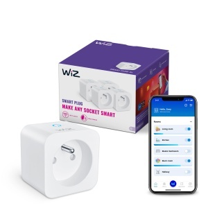 Priza Inteligenta WiZ 4PK Matter, 230V, Control Vocal, Smart Home