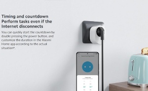 Priza Inteligenta Xiaomi Smart Plug 2 EU cu control Wi-Fi si design compact - Img 8