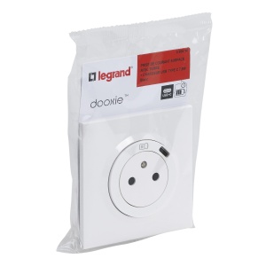 Priza Legrand Dooxie 95016 cu incarcator USB-C montaj aplicat culoare alba - Img 3