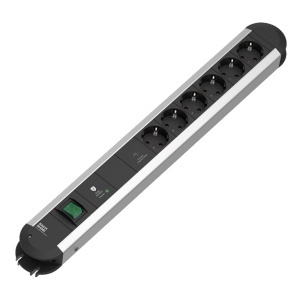 Priza multipla BACHMANN Primo 6xCEE73 1xGVS-Plus cu 1 intrerupator, 2.0m