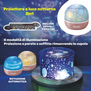 Proiector LED pentru copii Beper Kinder, lumina rotativa, 6 moduri, USB inclus - Img 8
