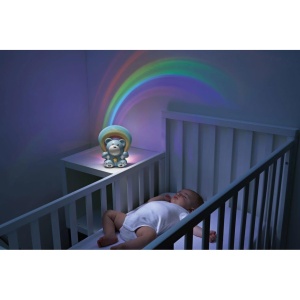 Proiector muzical pentru bebelusi Chicco Regenbogenbar, lumina de noapte, culoare albastra - Img 4