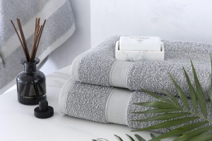 Prosoape de baie Todocama, 100 bumbac, 550 gm, gri deschis, 70 x 140 cm, 2 bucati - Img 5