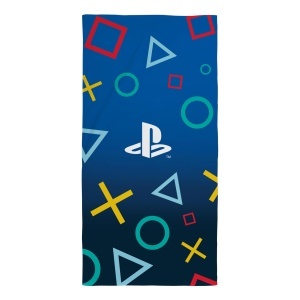Prosop PlayStation Oficial 100 Bumbac, Design Scatter, Multicolor, 75 x 150 cm