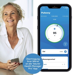 Pulsoximetru Beurer PO 60 cu Bluetooth, masurare oxigen si puls - Img 3
