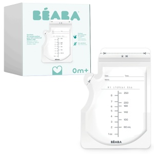 Pungi pentru depozitare lapte matern BEABA, 250ml, 50 bucati, BPA-free