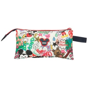 Punguta pentru birou Mickey Be Cool, 3 compartimente, albastra, 22x12x5 cm - Img 2