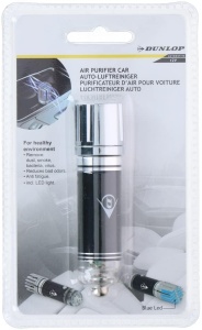 Purificator de aer auto Dunlop - 12V, cu LED albastru - Img 2