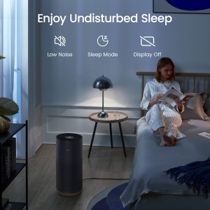 Purificator de aer Smartmi 2 pentru casa, camere mari, silentios, filtru HEPA adevarat pentru praf, fum, mucegai, polen si alergeni, dezinfectare cu lumina UV cu control inteligent - Img 5