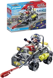 Quad Multi-Teren PLAYMOBIL 71147 cu Figurina Transformabila pentru Copii