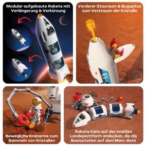 Racheta de cercetare PLAYMOBIL ESA Mars 72011 cu 2 astronauti si rampa de lansare - Img 6
