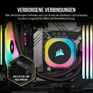 Racitor CPU Corsair iCUE LINK H115i RGB 280mm AIO Negru, QX140 RGB - Img 5