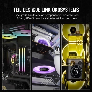 Racitor CPU CORSAIR iCUE LINK XC7 RGB Elite, Stealth-Grau, 24 LED-uri RGB - Img 8