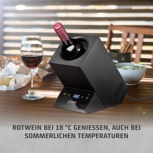 Racitor de vin CASO WineCase One Negru - Temperatura 5-18C, Design elegant, Capacitate pentru sticle cu 9 cm - Img 7