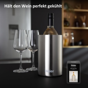 Racitor de vin Haier HAWTB01 din inox, dublu perete, 12.6 x 12.6 x 20.2 cm - Img 2