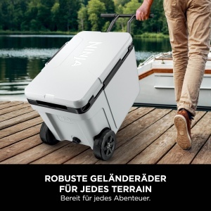 Racitor portabil Ninja FrostVault 42L cu roti, culoare alb, tehnologie Dry-Zone - Img 3