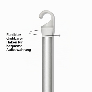 Racleta OXO Good Grips cu maner din aluminiu extensibil, 39.4-58.4 cm, silicon - Img 4