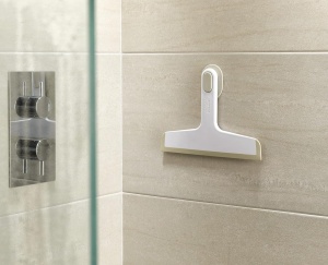 Racleta pentru dus Joseph Joseph Duo Slimline, alba, design compact - Img 5