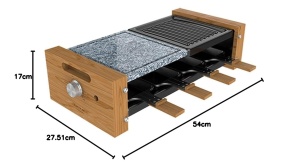 Raclette Cecotec 8400 Wood MixGrill, 1200 W, pentru 8 persoane, design detasabil - Img 5