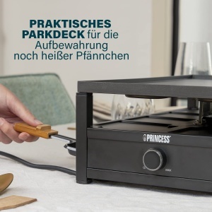 Raclette Princess Black Steel 162655 8 persoane, 1300W, suprafata 44 x 25 cm - Img 5