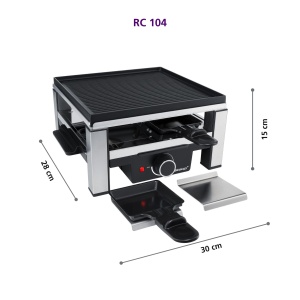 Raclette Steba RC 104 cu Gratar Antiaderent, 25x25 cm, 4 Persoane - Img 4