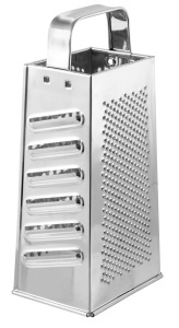 Radea multifunctionala Fackelmann 45410, 23 cm, din metal alb, 4 tipuri de razuire
