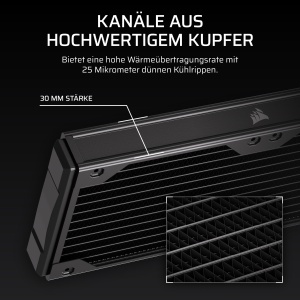 Radiator CORSAIR Hydro X Serie XR5 V2 420mm, 3 x 140mm, Negru - Img 4