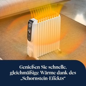 Radiator electric DeLonghi Dragon EasyTronic TRD51025, 2500W, 12 temperaturi, alb - Img 6