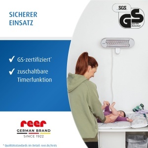 Radiator pentru bebelusi reer HeatCare, 350700W, albgri, cu telecomanda - Img 7